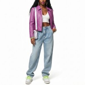 Vintage Ted Bodin Prestige Leather Jacket - Purple